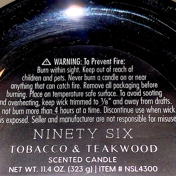 DW HOME CANDLE TOBACCO & TEAKWOOD 96 COLLECTION 11.4OZ 1 WICK RICHLY SCENTED - Picture 5 of 5